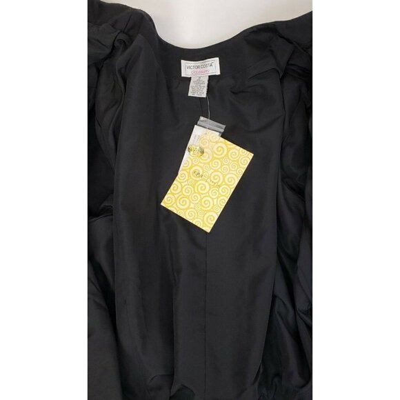 NEW Victor Costa Occasion Jacket 3X QVC Black with Gold Coins Chains Plus Size - Picture 5 of 6